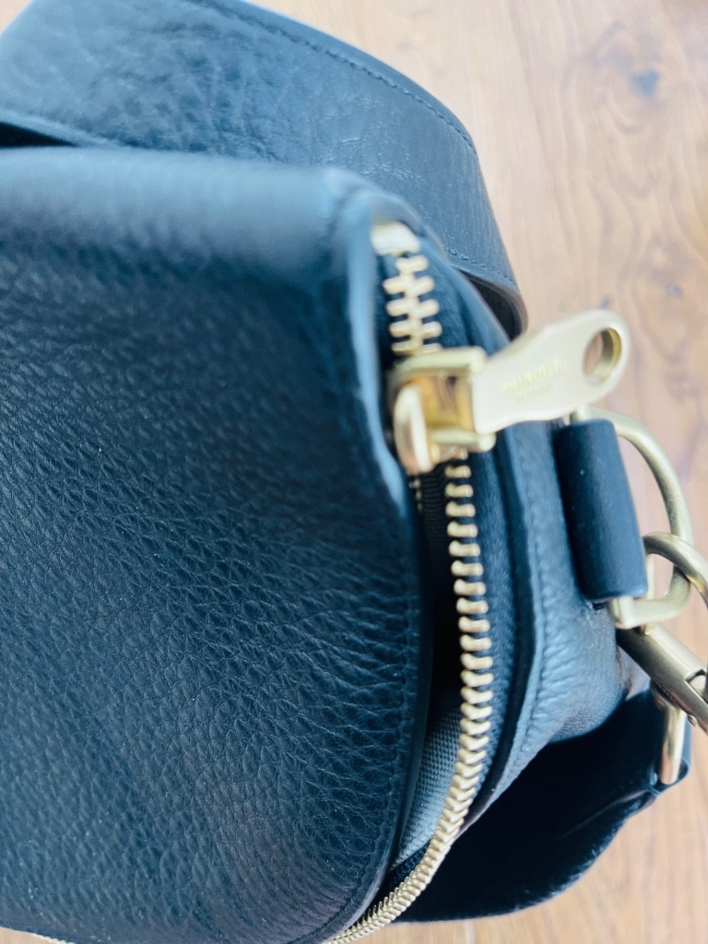 In Mint Condition Black Shinola Leather Backpack - Convertible Pocket Backpack. - Picture 5 of 5